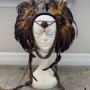 Wild Heart feather head adornment